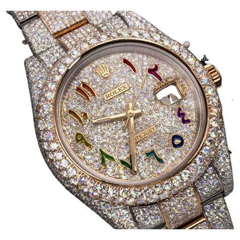 rolex arabia|rolex arabic numerals iced out.